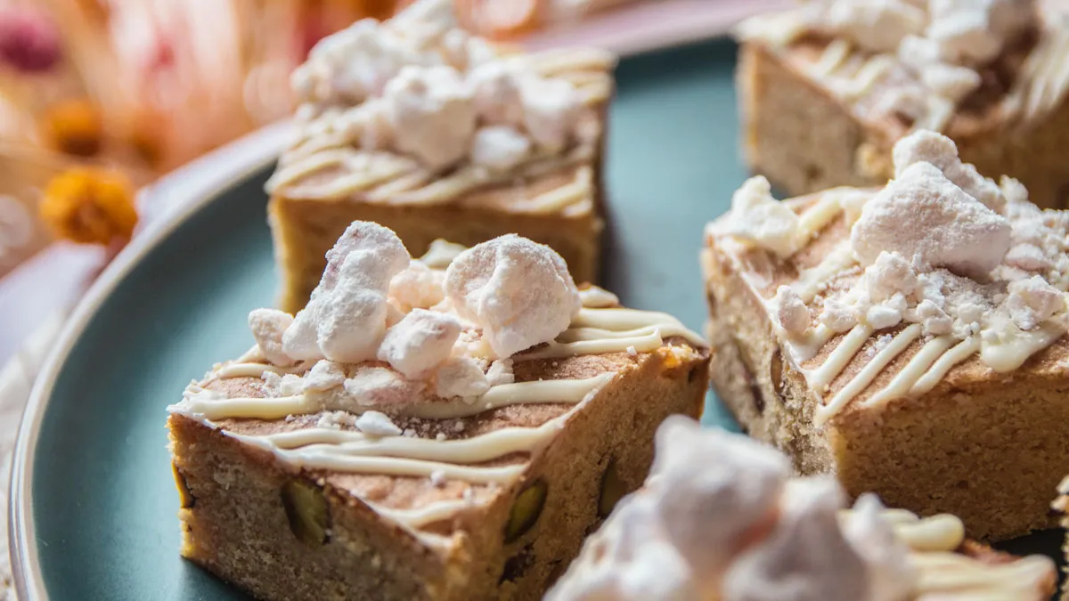 Blondie citroen pistache recept
