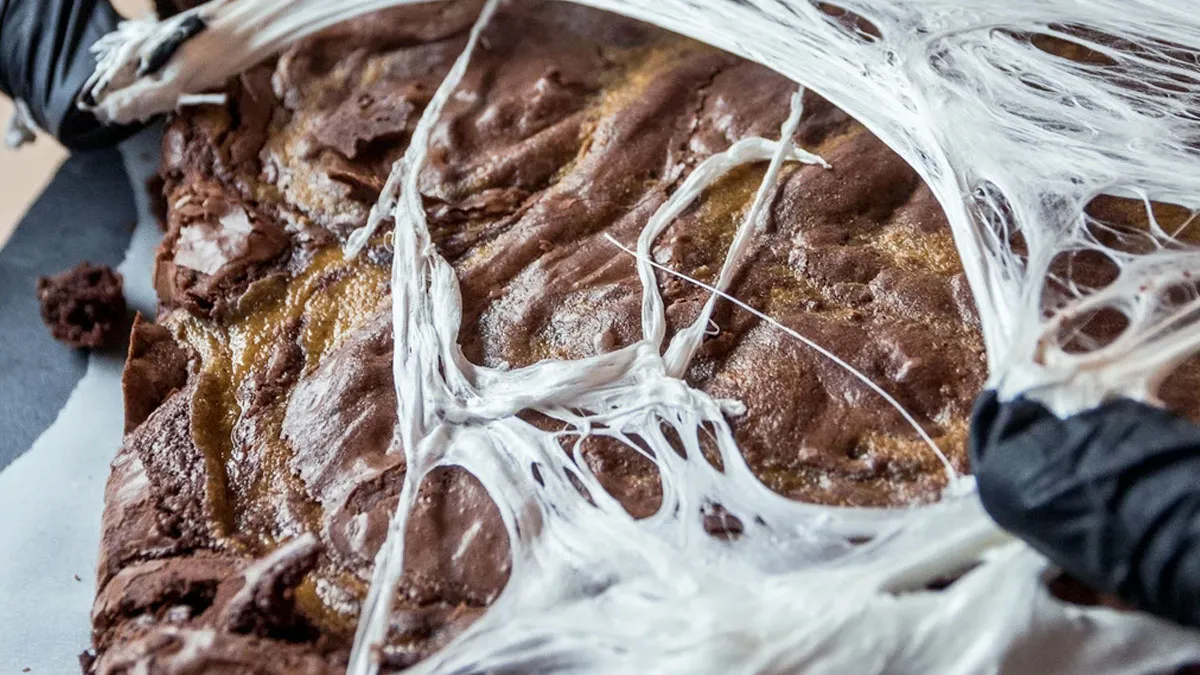Halloween brownie recept