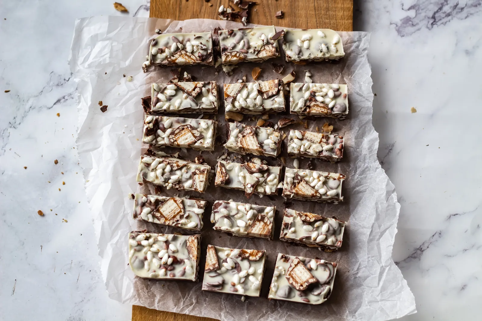 Rocky road - puffed rice recept