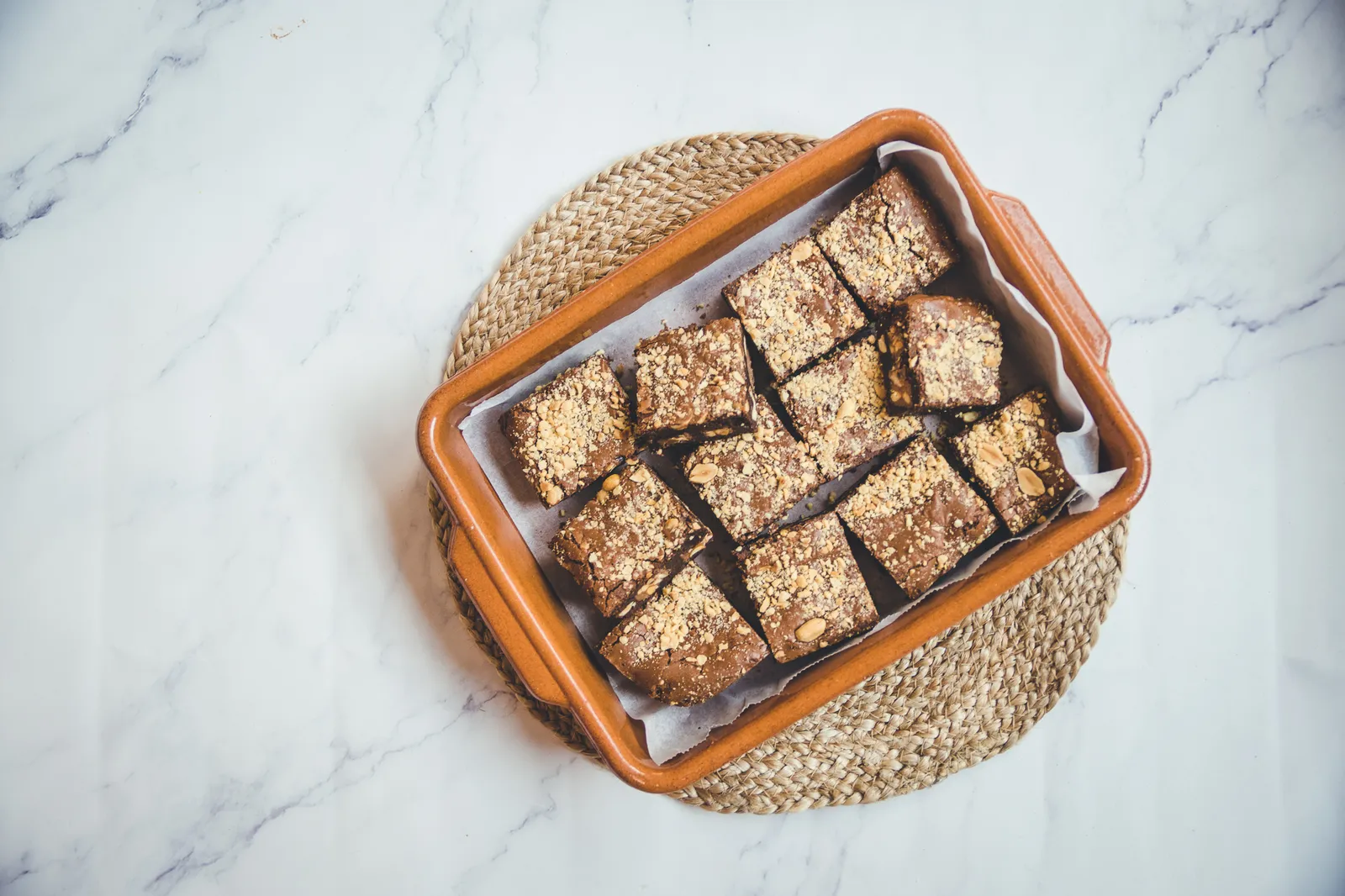 Snickers brownies recept