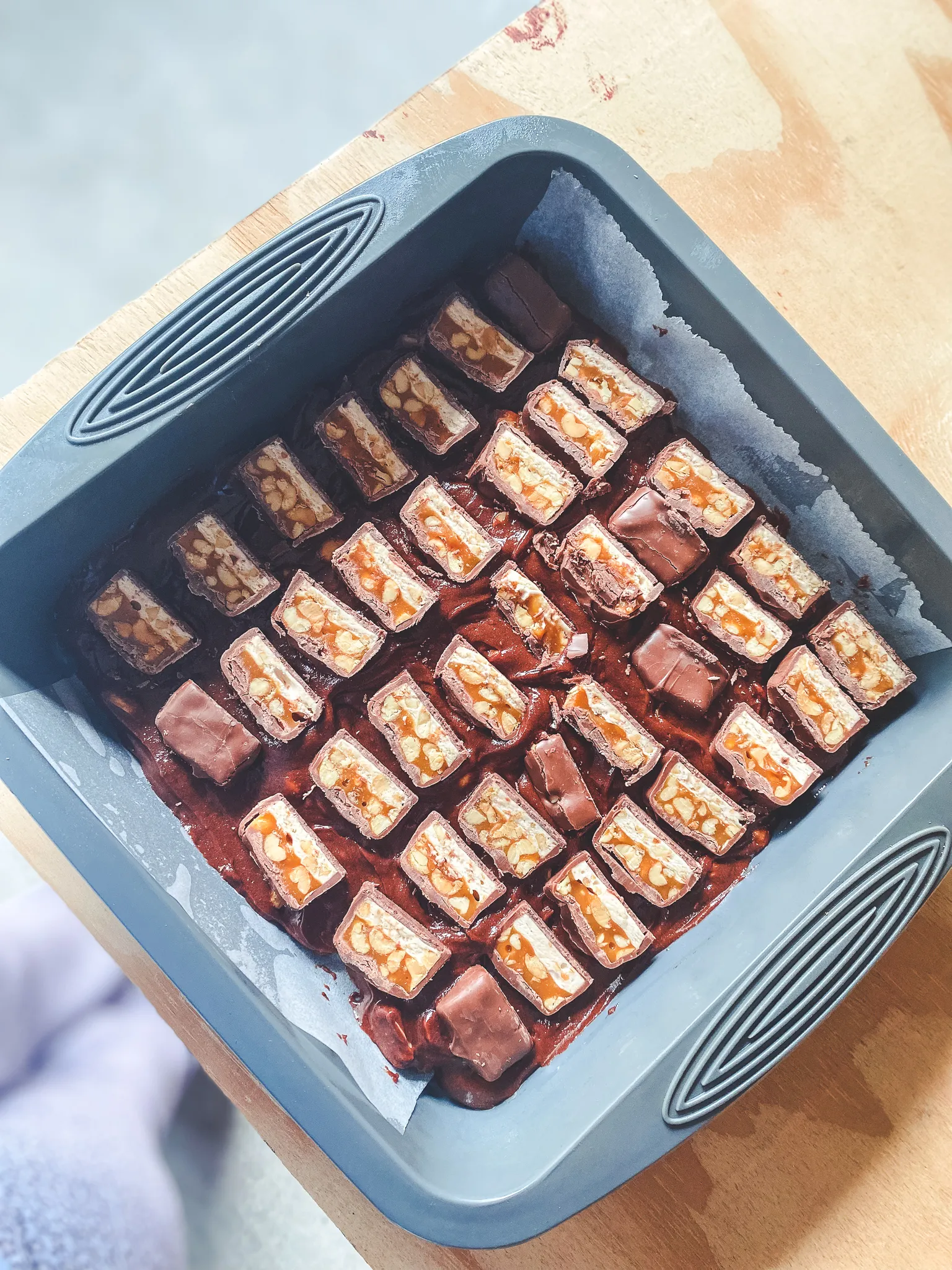 Snickers brownies recept